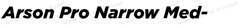Arson Pro Narrow Med字体转换